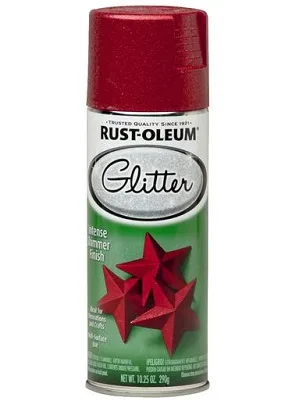 Rust-Oleum 267734 Specialty Glitter Spray  10.25 Ounce (Pack of 1)  Silver Silver 10.25 Ounce (Pack of 1) - glitter can red