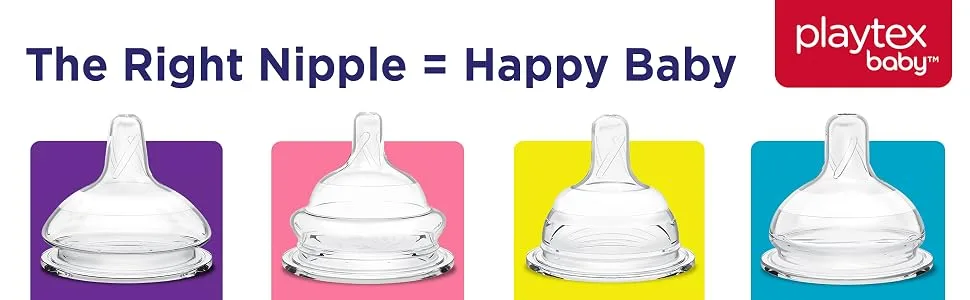Playtex NaturaLatchNipple  Slow Flow  2-Count 2 Count (Pack of 1) Slow Flow - playtex baby nipples slow flow medium flow fast flow just like mom boob natural nurser ventaire