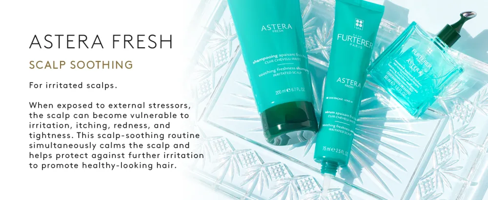 Ren  Furterer ASTERA FRESH Soothing Freshness Shampoo - Relieve Sensitive Scalps - Mint & Eucalyptus - Paraben & Silicone-Free 6.7 Fl Oz (Pack of 1) - Astera Fresh