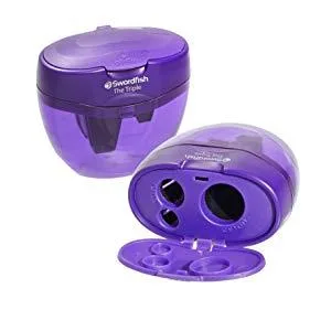 Swordfish The Triple 3 Hole Canister Pencil Sharpener (Single) - Purple  Pack of 1 - 40228S