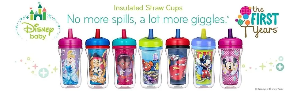 The First Years Princess Insulated Straw Cup - 9 oz  1 Pack Disney Princess 1 Count (Pack of 1) - product information 1