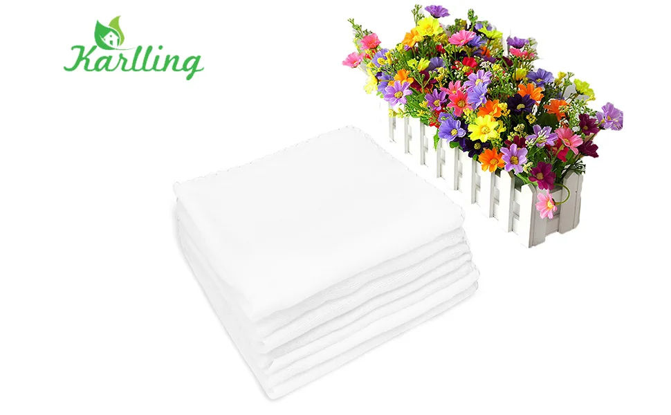 Karlling 10 Cotton Facial Cleansing Muslin Cloths Makeup Remover Wipes 11.8 Inch (Pack of 1) - picture