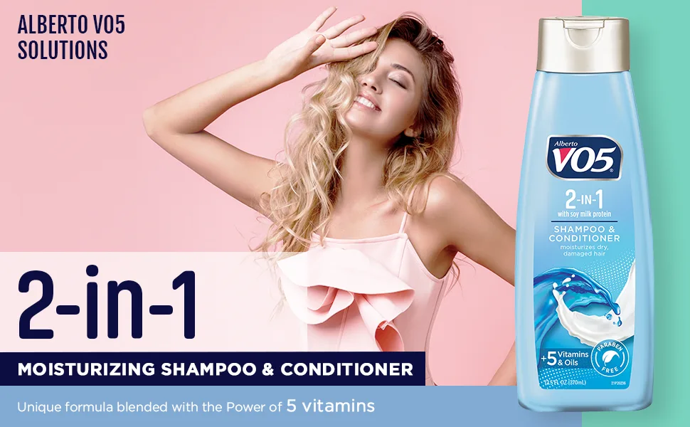 Alberto VO5 Shampoo Conditioner 2 in Moisturizing  Multi  12.5 Fl Oz 12.5 Fl Oz (Pack of 1) - VO5 Shampoo/Conditioner 2 in 1 Moisturizing 12.5 Oz