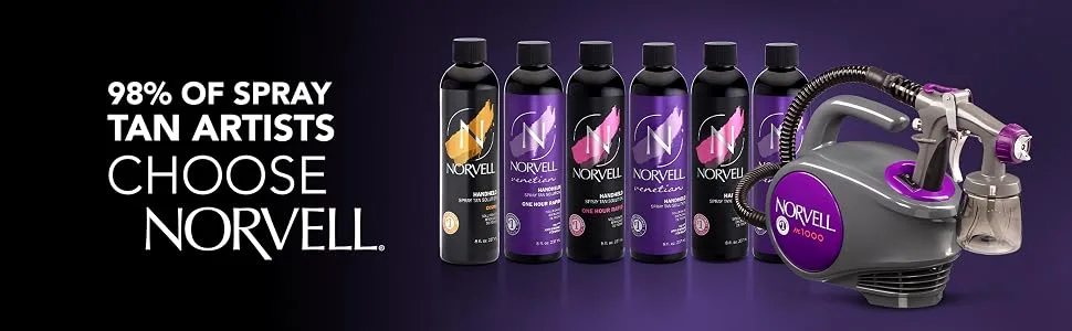 Norvell Premium Professional Sunless Tanning Spray Tan Solution - Venetian  8 fl.oz. 8 Fl Oz (Pack of 1) - venetian handheld spray tan solution