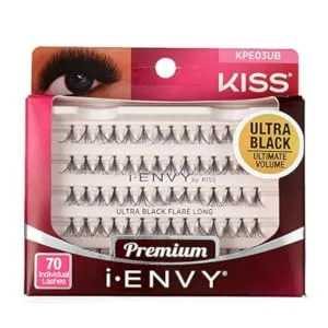 Kiss Envy Ultra Black Flare Long Lashes 70 Count (Pack of 1) - product information 2