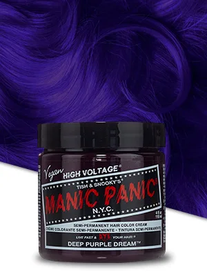 MANIC PANIC Deep Purple Dream Hair Dye Classic Deep Purple Dream 4 Fl Oz (Pack of 1) - Deep Purple Dream