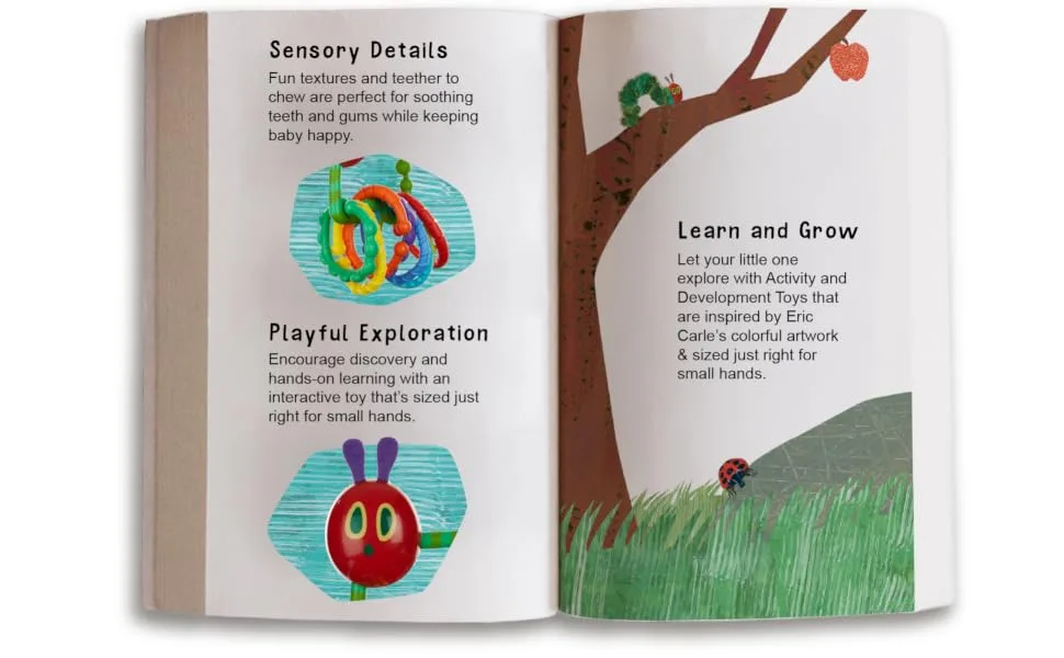World of Eric Carle  The Very Hungry Caterpillar Rattle Teether with Links 1 Count (Pack of 1) - learn
