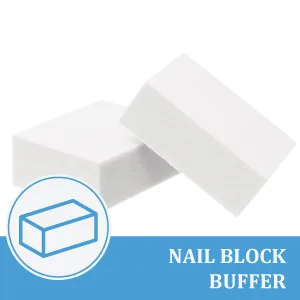 ForPro Mini Buffing Block  White  240/240 Grit  Double-Sided Buffer  1.5 L x 1 W x .5 H Inches  24-Count 24 Count (Pack of 1) - buff