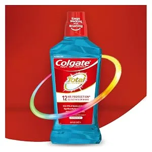 Colgate Total Pro-Shield Alcohol Free Mouthwash  Peppermint - 500mL  16.9 fluid ounce Peppermint 16.9 Fl Oz (Pack of 1) - product information 1