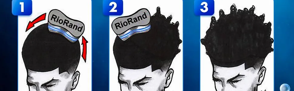 RioRand Hair Sponge Magic Barber Twist Curl Brush Sponge Dreads Locking Afro Coil Comb(Black 2 Count (Pack of 1)) - product information 7