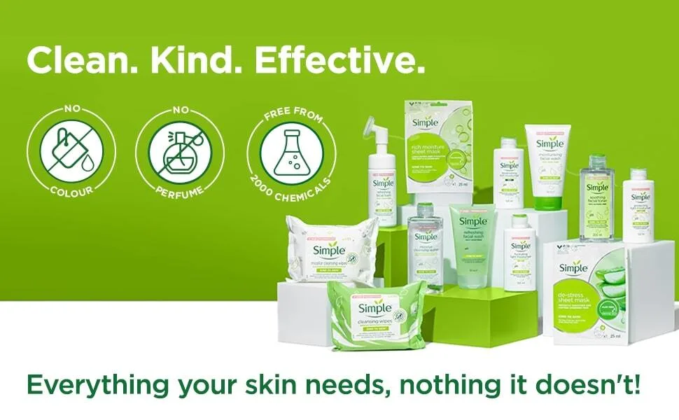 Simple Kind To Skin Micellar Cleansing Water 200Ml 6.76 Fl Oz (Pack of 1) - product information 1