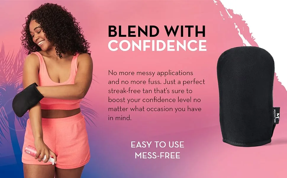 Mystic Tan Self Tanning Washable Applicator Blending Mitt for Streak free Tan 1 Count (Pack of 1) - mystic tanning applicator
