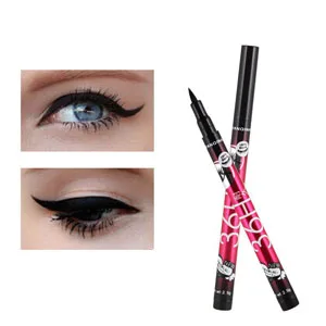 Gnker Eyeliner Waterproof Professional Liquid Long Lasting Cosmetics Eye Liner Pen Black 2 pcs 2 Count (Pack of 1) - Waterproof Eyeliner