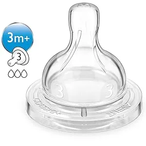 Philips AVENT Anti-Colic Nipple  Clear  Medium Flow  2 Count (Pack of 1)  (SCF423/27) - Philips, Philips Avent, Philips Baby, Avent, Philips Avent Reviews, Avent Reviews, Avent Philips