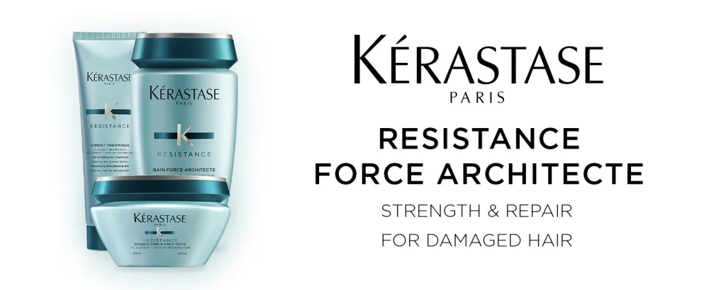 KERASTASE Resistance Force Architecte Shampoo | Reconstructing Repair Shampoo | Formulated with Pro-Keratine Complex | For Weak and Damaged Hair 8.5 Fl Oz (Pack of 1) - resistance kerastase luxury damaged strengthen strengthening fortify weak hair