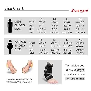 Kuangmi Ankle Brace Lace Up with Side Stabilizers and Cross Auxiliary Fixing Belt Strength Protection 1 Piece (S) Small (Pack of 1) - product information 3