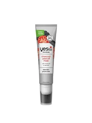 Yes To Tomatoes Detoxifying Charcoal Peel Off Face Mask  2 Fl.Oz Charcoal 2 Fl Oz (Pack of 1) - peel off mask
