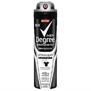 Degree Ultraclear Men's Antiperspirant Deodorant Dry Spray  Black/White  3.8 Ounce (Pack of 1) - product information 1