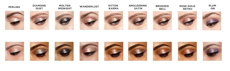 Stila Magnificent Metals Glitter And Glow Liquid Eye Shadow 0.15 Fl Oz (Pack of 1) Molten Midnight - Glitter Shades