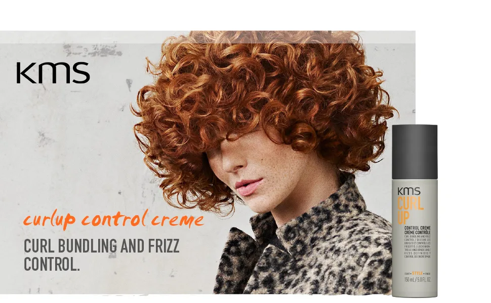 KMS Curlup Control Cr me  5 Fl oz (Pack of 1) - kms curlup control creme curl bundling frizz control moisture