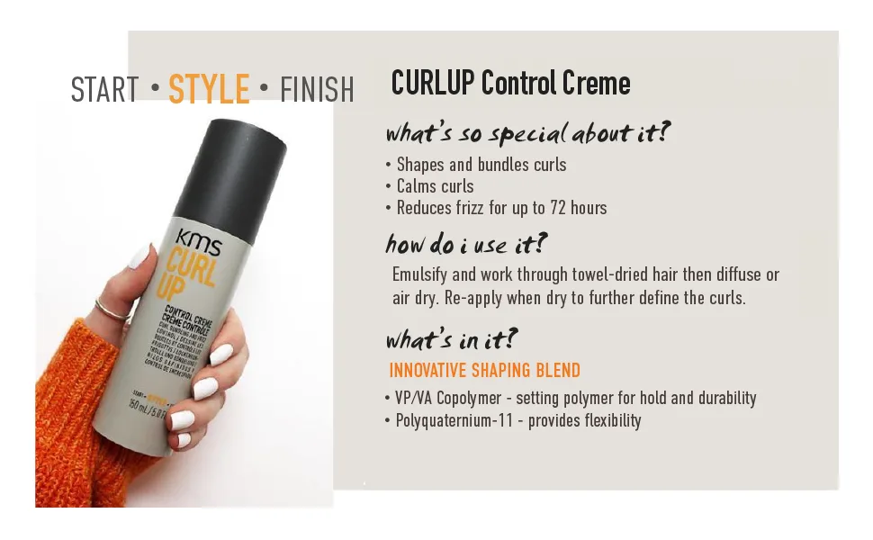 KMS Curlup Control Cr me  5 Fl oz (Pack of 1) - kms curlup control creme soft curls bundle control frizz