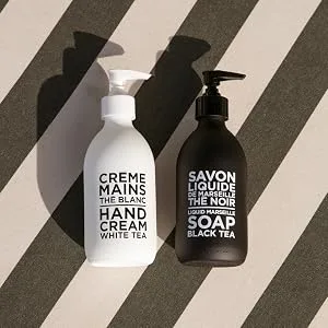 Compagnie de Provence Savon de Marseille Extra Pure Liquid Soap - Pink Grapefruit - 16.7 Fl Oz Glass Pump Bottle Grapefruit 16.7 Fl Oz (Pack of 1) - LCDP Black & White Stripes