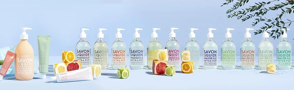 Compagnie de Provence Savon de Marseille Extra Pure Liquid Soap - Pink Grapefruit - 16.7 Fl Oz Glass Pump Bottle Grapefruit 16.7 Fl Oz (Pack of 1) - lcdp, ep