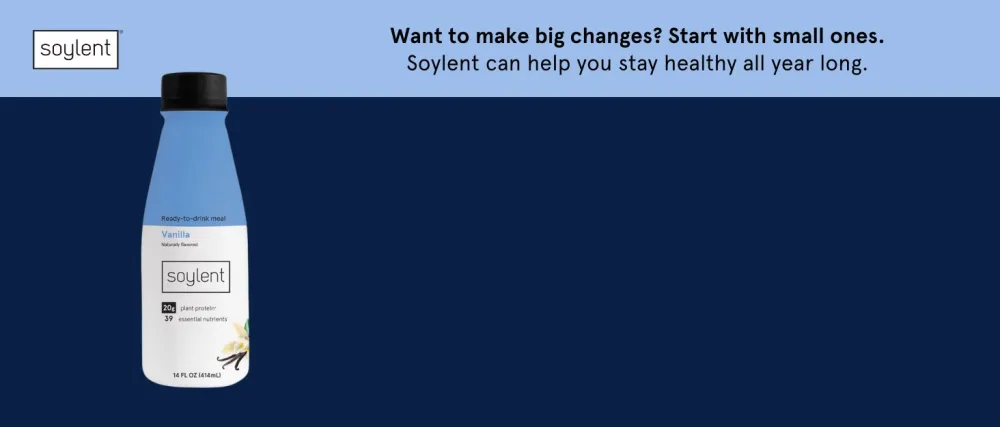 Soylent Complete Nutrition Meal Replacement Protein Powder  Original - Plant Based Vegan Protein  39 Essential Nutrients - 36.8oz Original 36.8 Ounce (Pack of 1) - Soylent healthy changes