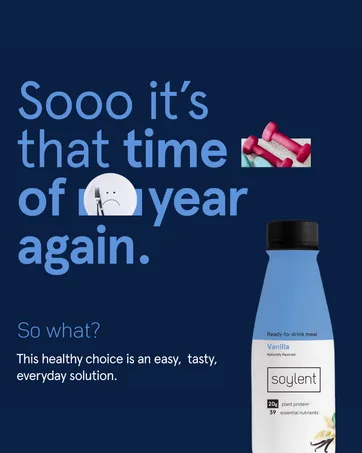 Soylent Complete Nutrition Meal Replacement Protein Powder  Original - Plant Based Vegan Protein  39 Essential Nutrients - 36.8oz Original 36.8 Ounce (Pack of 1) - Soylent New Year
