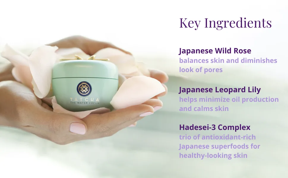 TATCHA The Water Cream | Lightweight  Hydration Burst  Pore-Refining For Smooth  Balanced Skin 1.70 Ounce (Pack of 1) - tatcha the water cream
