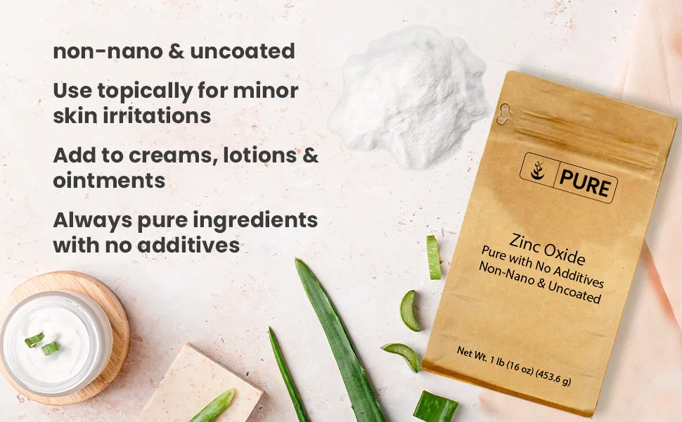 Pure Original Ingredients Zinc Oxide  Eco-Friendly Packaging  Non-Nano  Chapped Lips Remedy (1 Pound) 1 Pound (Pack of 1) - product information 2