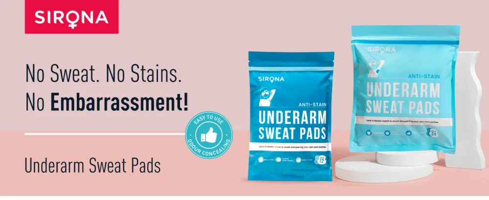 Sirona Disposable Underarm Sweat Pads -12 Pads 12 Count (Pack of 1) - Sweat Pad