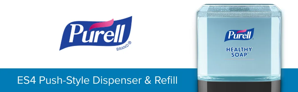 PURELL ES4 Push-Style Soap Dispenser  Graphite  for 1200 mL PURELL ES4 Soap Refills (Pack of 1) - 5034-01 - soap, clean hands, work soap, bathroom soap