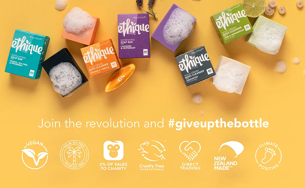 Ethique Exfoliating Lime & Ginger Solid Body Scrub Bar for All Skin Types - Plastic-Free  Vegan  Cruelty-Free  Eco-Friendly  3.88 oz (Pack of 1) - Join the revolution and #giveupthebottle. Vegan; palm oil free; cruelty free; direct trading;
