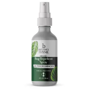 Brittanie's Thyme Organic Bug Bite Relief - .3oz (Pack of 1)   Fast Relief from Stings  Bites  Scrapes and Minor Burns .3 Ounce (Pack of 1) - Bug Repellent 4oz Aluminum