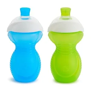 Munchkin  Click Lock  Bite Proof Sippy Cup  9 Ounce 2 Count (Pack of 1)  Blue/Green sky blue /green - green and blue