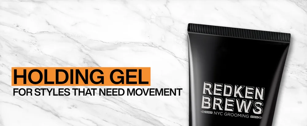 Redken Brews Holding Gel For Men  Medium Hold  Medium Shine  Flake-Free  Hair Gel 5 Fl Oz (Pack of 1) - redken brews holding gel, men