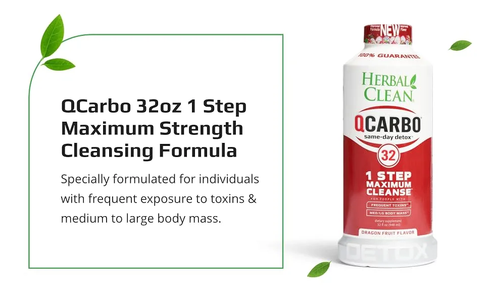 Herbal Clean Same-Day Premium Detox Drink  Dragon Fruit Flavor  32 Fl Oz 32 Fl Oz (Pack of 1) - Herbal Clean
