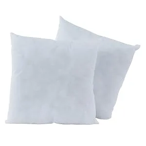 Fairfield Poly-Fil Basic Decorative Throw Pillows Inserts (2 Pack)  2 Count (Pack of 1)  White - product information 1