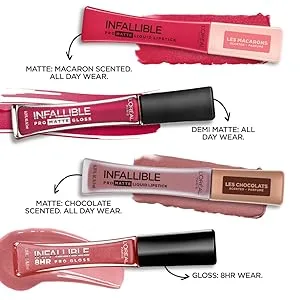 L'Oreal Paris Cosmetics Infallible Pro Matte Les Chocolats Scented Liquid Lipstick  Candy Man  0.21 Fluid Ounce Candy Man 0.21 Fl Oz (Pack of 1) - loreal liquid lipstick, longwearing matte lipstick, matte ink, loreal lipstick
