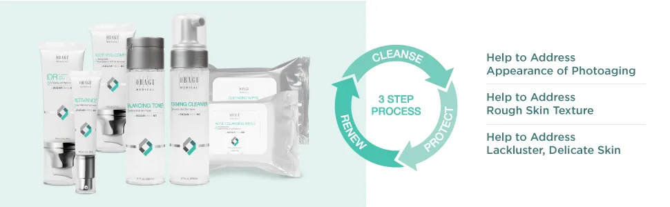 SUZANOBAGIMD On the Go Cleansing Wipes for Oily or Acne Prone Skin  25 count Pack of 1 - 3 Step Process, Renew, Cleanse, Protect