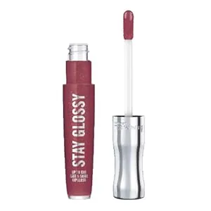 Rimmel Stay Glossy Lip Gloss  Bare Minimum  0.18 Fl Oz (Pack of 1) Bare Minimum 0.18 Fl Oz (Pack of 1) - Rimmel Stay Glossy