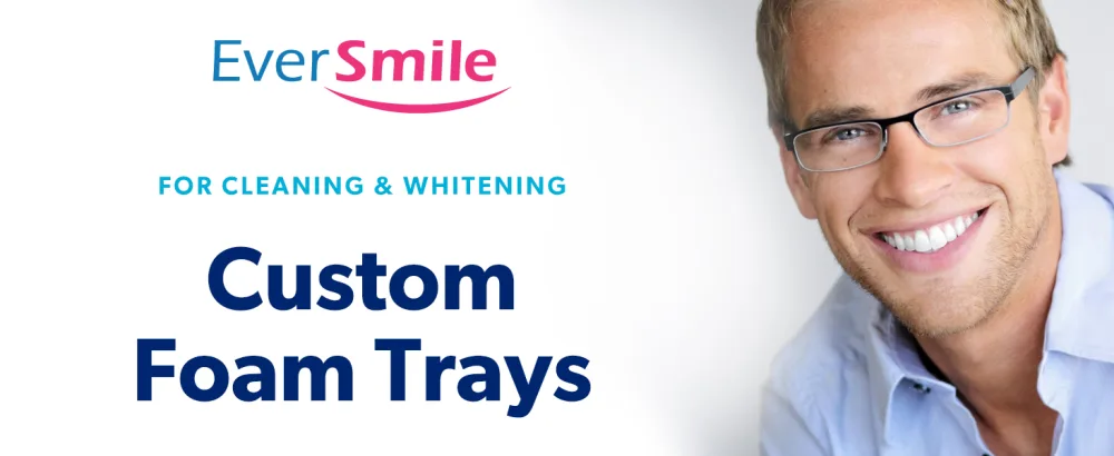 EverSmile Custom Foam Trays - Use with WhiteFoam & OrthoFoam. Cleans & Whitens Orthodontic Appliances & Teeth (2 Pack) 2 Count (Pack of 1) - custom foam trays
