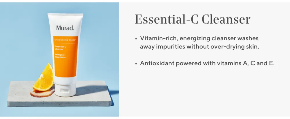 Murad Essential-C Cleanser - Environmental Shield Foaming Face Wash Gel - Vitamin & Antioxidant Rich Treatment Backed by Science 2 Fl Oz (Pack of 1) - Description