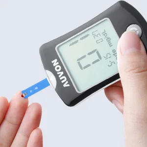 AUVON I-QARE DS-W Draw-in Blood Glucose Test Strips for use with AUVON DS-W Diabetes Sugar Testing Meter (No Coding Required  100 Count) 100 Count (Pack of 1) - diabetes testing kit