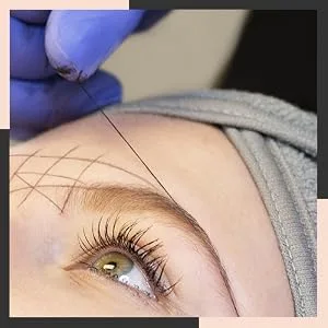 PMU Products THE ORIGINAL Pre-Inked Microblading String for Brow Mapping - Measuring Tool for Marking Symmetrical Eyebrows (Pack of 1) Pre-Inked (1 Pack) - Brow Mapping Made Quick and Easy
