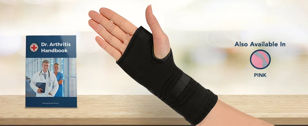 Dr. Arthritis Doctor Developed Wrist & Hand Compression Sleeve/Support/Brace  Palm Protector with Gel Pad  Optimum comfort for Carpal Tunnel  RSI & More Pink/Grey  Medium Pink/Grey Medium (Pack of 1) - Hotspot