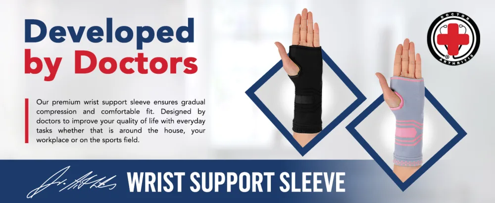 Dr. Arthritis Doctor Developed Wrist & Hand Compression Sleeve/Support/Brace  Palm Protector with Gel Pad  Optimum comfort for Carpal Tunnel  RSI & More Pink/Grey  Medium Pink/Grey Medium (Pack of 1) - Wrist Support Sleeve