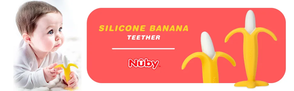 Nuby Soothing Banana Teether  Yellow   5 Inch (Pack of 1) Banana 5 Inch (Pack of 1) - banana teether