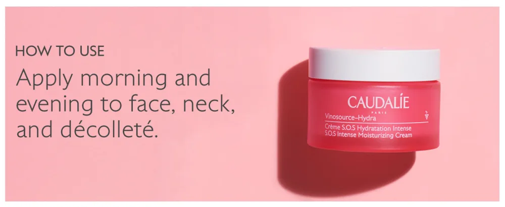 Caudalie Vinosource S.O.S Intense Hydration Moisturizer 1.7 Fl Oz (Pack of 1) - Vinosource intense cream